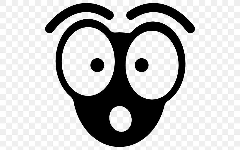 Emoticon Surprise Download Clip Art, PNG, 512x512px, Emoticon, Black And White, Face, Facial Expression, Happiness Download Free
