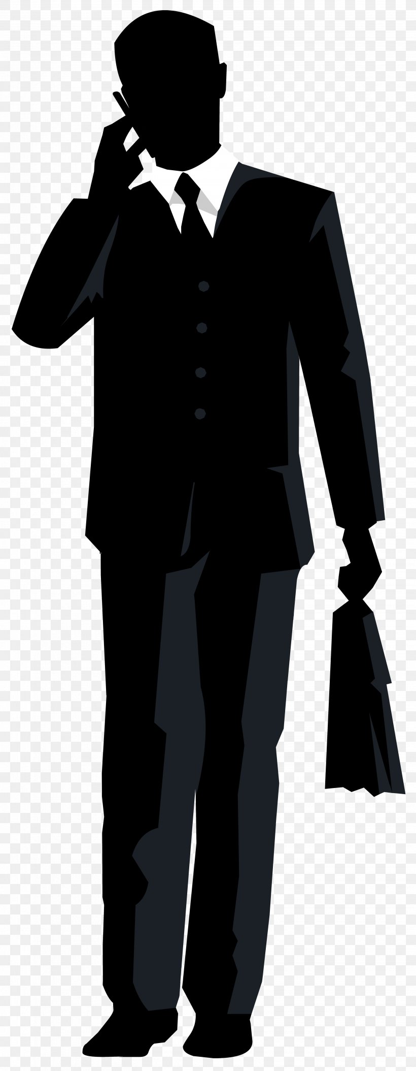 Silhouette Clip Art, PNG, 3111x8000px, Silhouette, Black And White, Business, Businessperson, Costume Download Free