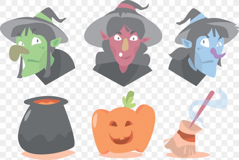 Halloween Witchcraft Illustration, PNG, 2619x1752px, Halloween, Costume, Head, Mammal, Nose Download Free