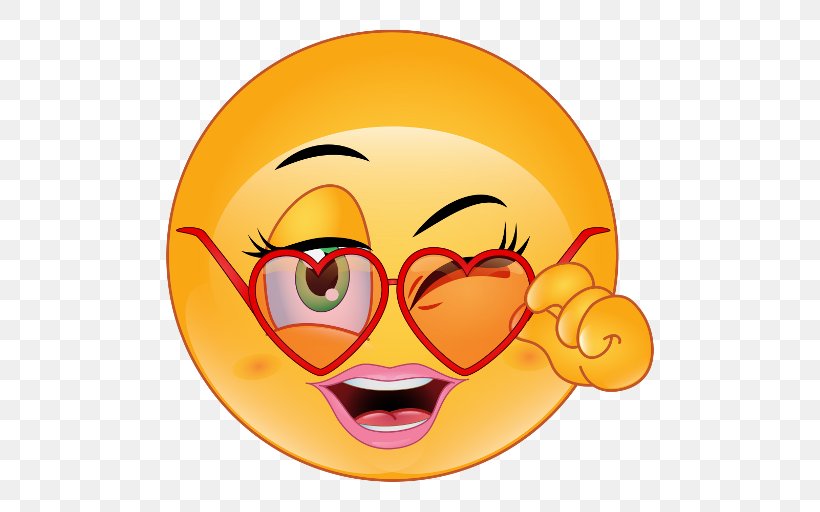 Smiley Emoji Emoticon Flirting, PNG, 512x512px, Smiley, Emoji, Emoticon, Eyewear, Face Download Free