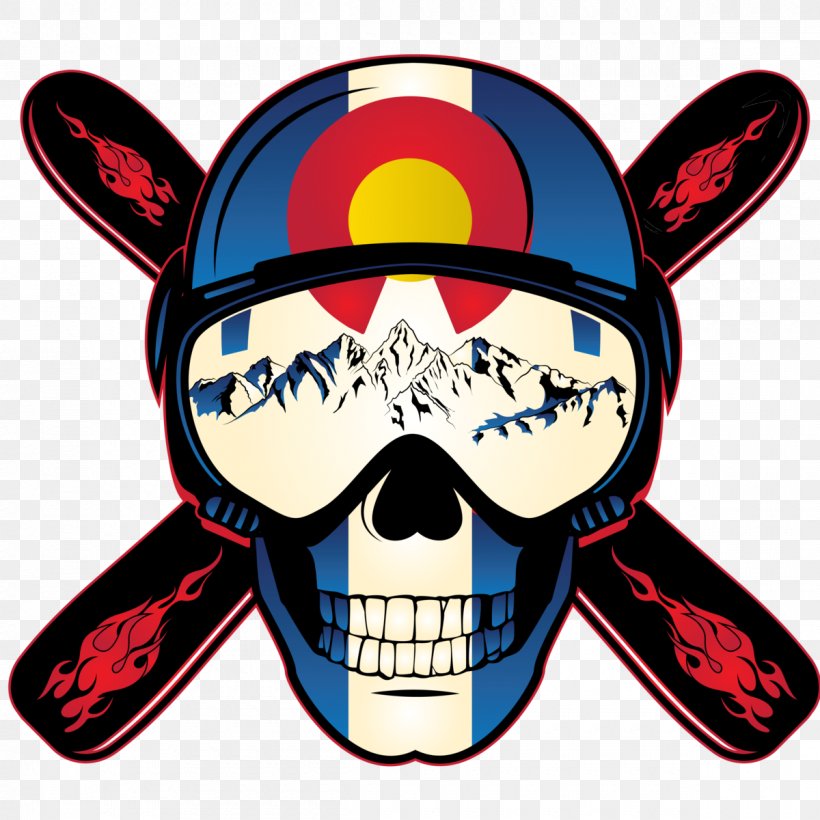 Skull Art, PNG, 1200x1200px, Sticker, Bone, Cap, Colorado, Crosscountry Skiing Download Free