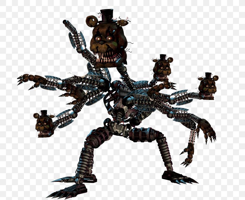 Five Nights At Freddy's 4 Five Nights At Freddy's: Sister Location Five Nights At Freddy's 2 FNaF World, PNG, 705x670px, Fnaf World, Action Figure, Action Toy Figures, Animatronics, Decapoda Download Free