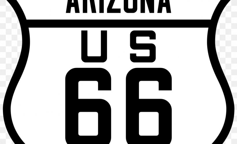 U.S. Route 66 In Arizona Highway Road, PNG, 1052x640px, Us Route 66, Area, Arizona, Black And White, Brand Download Free
