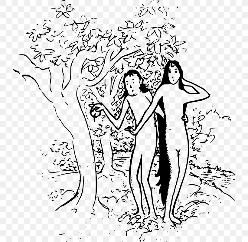 Garden Of Eden Adam And Eve Cartoon Clip Art, PNG, 738x800px, Watercolor, Cartoon, Flower, Frame, Heart Download Free