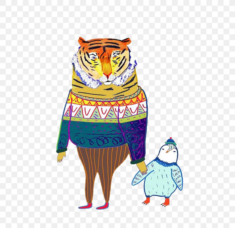 Tiger Illustrator Illustration, PNG, 564x797px, Tiger, Art, Beak, Bird, Bird Of Prey Download Free