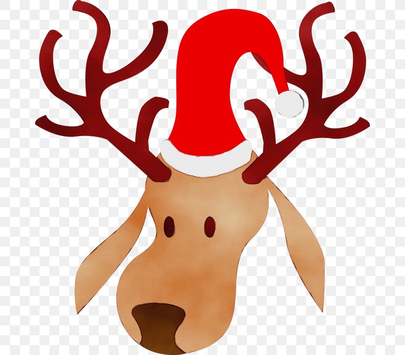 Reindeer, PNG, 678x720px, Watercolor, Antler, Deer, Elk, Horn Download Free