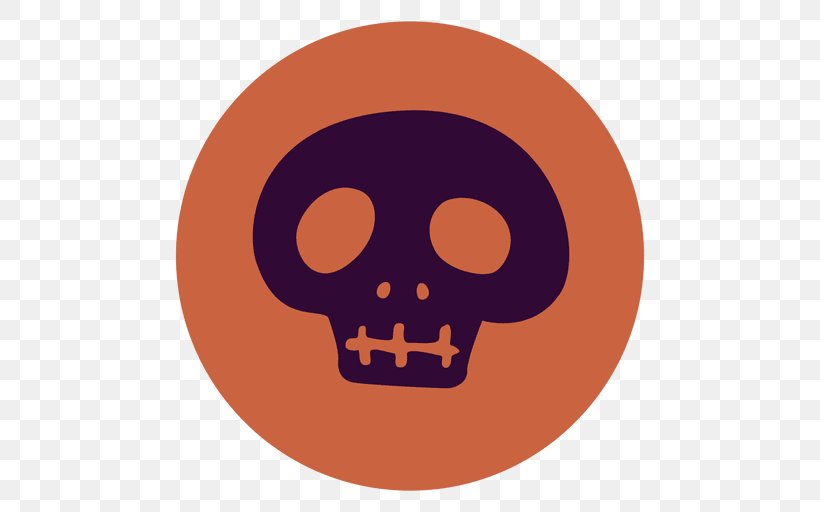 Skull Circle Image, PNG, 512x512px, Skull, Bone, Disk, Logo, Orange Download Free
