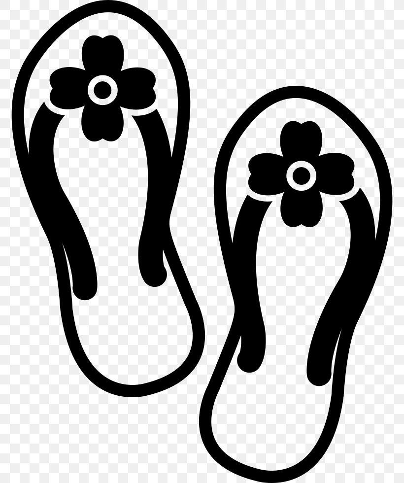 Slipper Flip-flops Sandal, PNG, 774x980px, Slipper, Artwork, Black And White, Clothing, Face Download Free