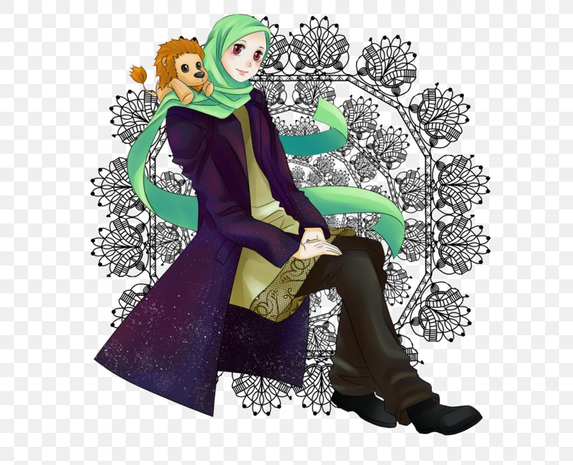 Muslim Art Hijab Drawing, PNG, 600x666px, Watercolor, Cartoon, Flower, Frame, Heart Download Free