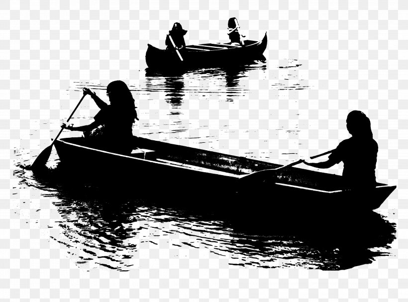 Canoe Clip Art, PNG, 3727x2760px, Canoe, Black And White, Boat, Boating, Drawing Download Free