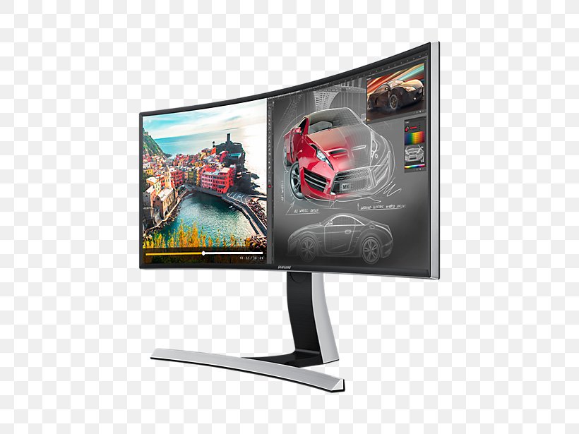21:9 Aspect Ratio Computer Monitors LED-backlit LCD Samsung E790C Curved Screen, PNG, 802x615px, Watercolor, Cartoon, Flower, Frame, Heart Download Free