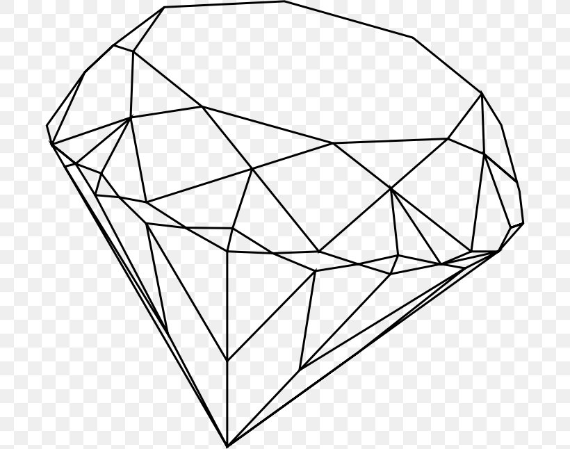 Drawing Diamond Line Art Clip Art, PNG, 690x646px, Drawing, Area, Art, Artwork, Black And White Download Free