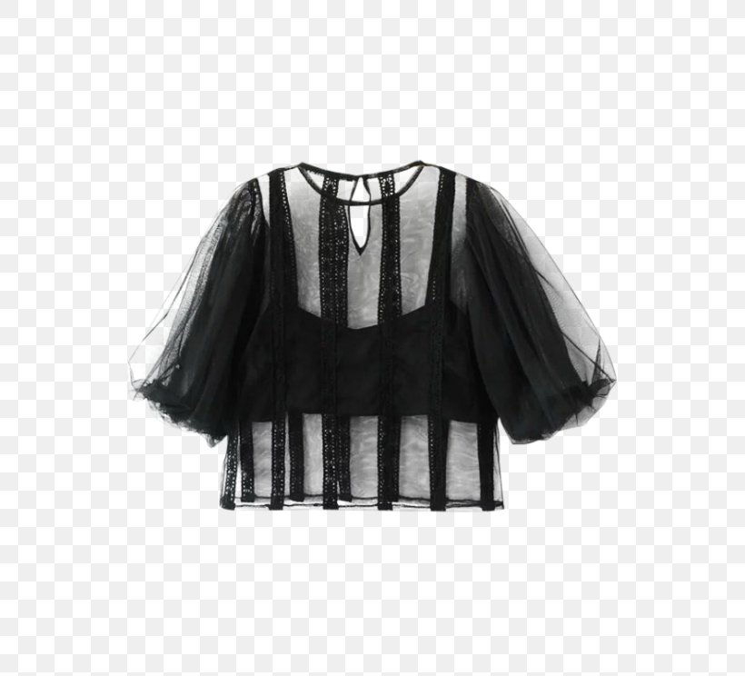 Blouse Long-sleeved T-shirt Jacket Collar, PNG, 558x744px, Blouse, Black, Black M, Chiffon, Clothes Hanger Download Free