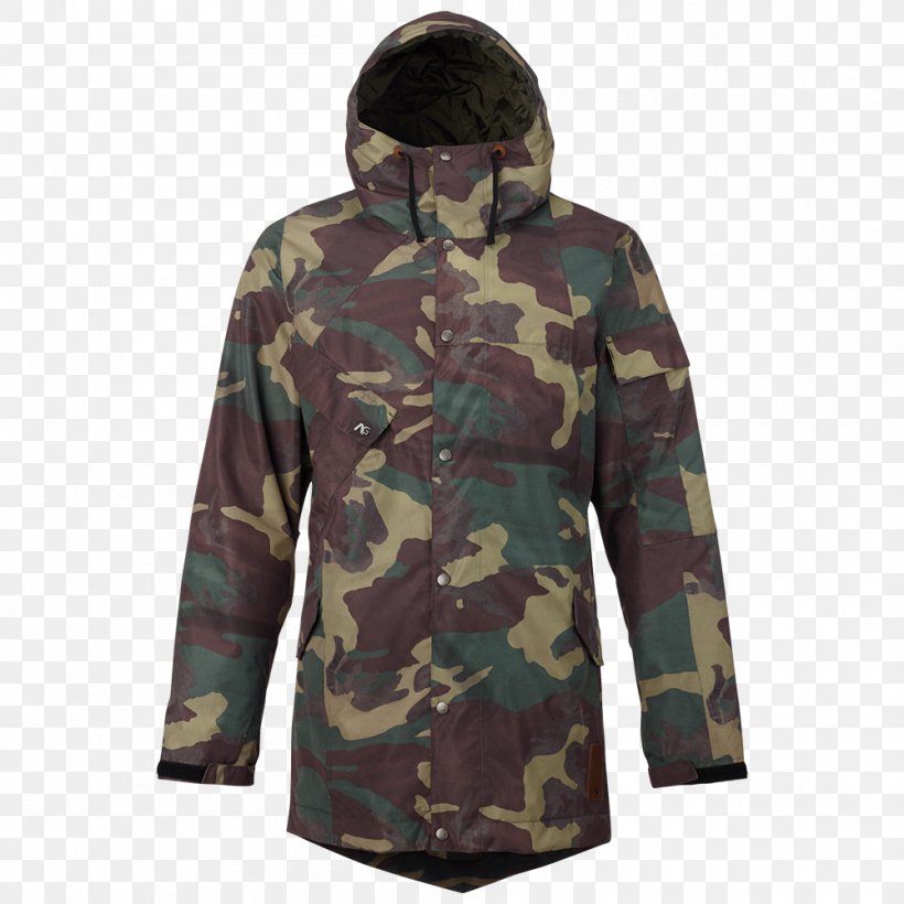 Jacket Clothing Snowboarding Parka Coat, PNG, 1000x1000px, Jacket, Camouflage, Clothing, Coat, Hood Download Free