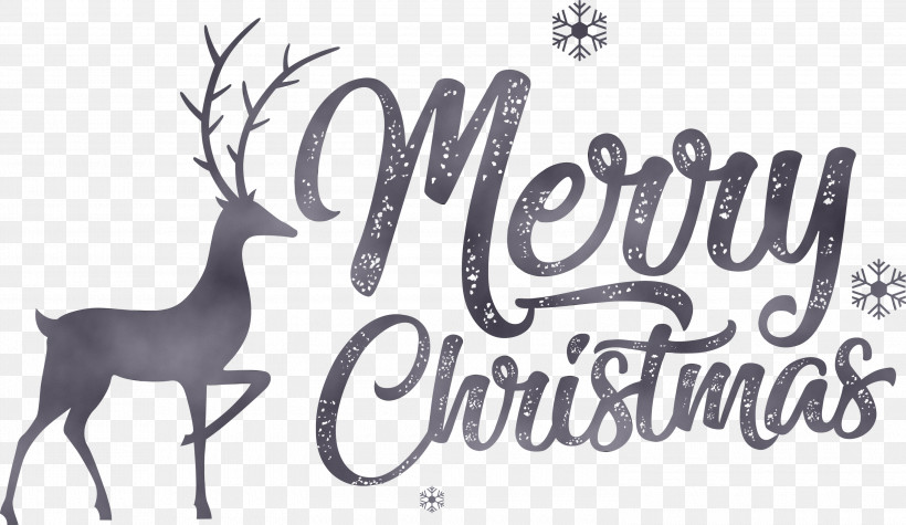 Reindeer, PNG, 3000x1741px, Merry Christmas, Antler, Black, Black And White, Cartoon Download Free