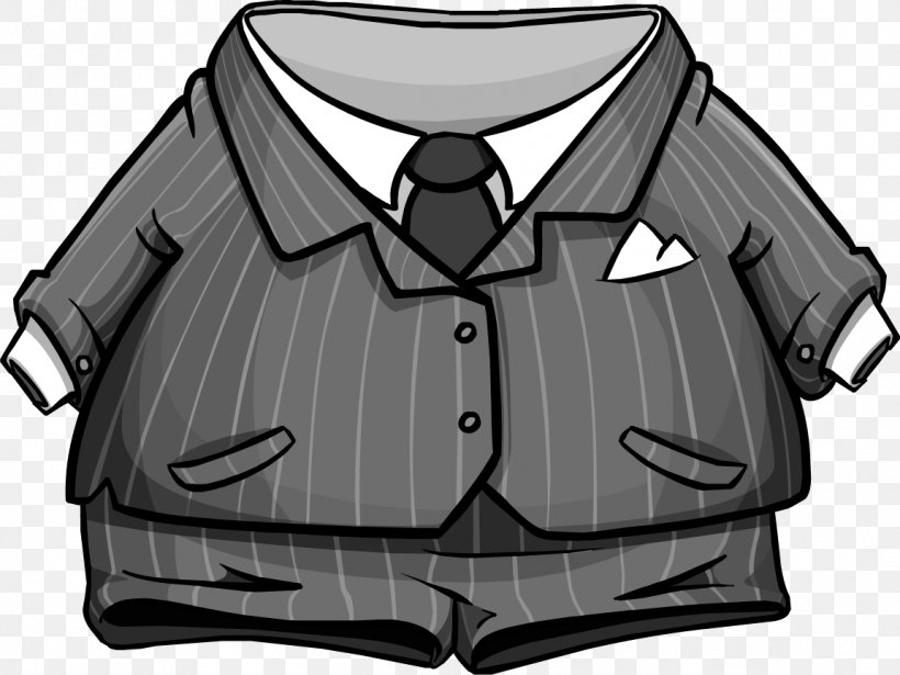 Suit Club Penguin Island Pin Stripes T-shirt, PNG, 1152x864px, Suit, Black, Black And White, Brand, Club Penguin Download Free