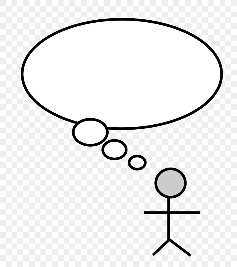 Thought Stick Figure Person Speech Balloon Clip Art, PNG, 2000x2247px, Thought, Area, Black, Black And White, Body Jewelry Download Free