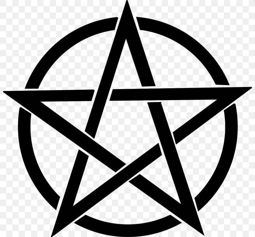 Pentagram Pentacle Wicca Clip Art, PNG, 800x760px, Pentagram, Area, Black And White, Monochrome Photography, Paganism Download Free