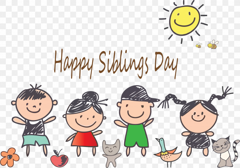Siblings Day Happy Siblings Day National Siblings Day, PNG, 3000x2107px, Siblings Day, Cartoon, Celebrating, Child, Friendship Download Free