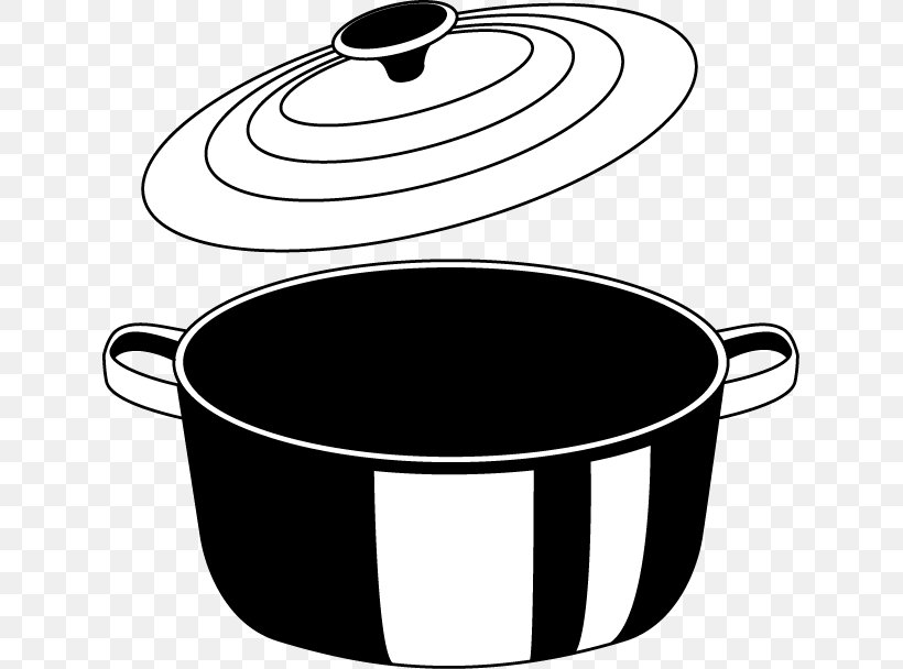 Stock Pots Cooking Cookware Clip Art, PNG, 633x608px, Stock Pots, Black And White, Cooking, Cookware, Cookware And Bakeware Download Free