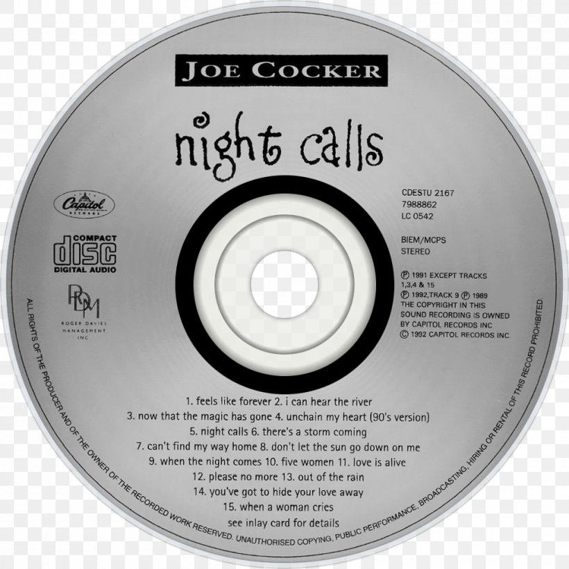 Compact Disc Night Calls Album Stingray Phonograph Record, PNG, 1000x1000px, Watercolor, Cartoon, Flower, Frame, Heart Download Free