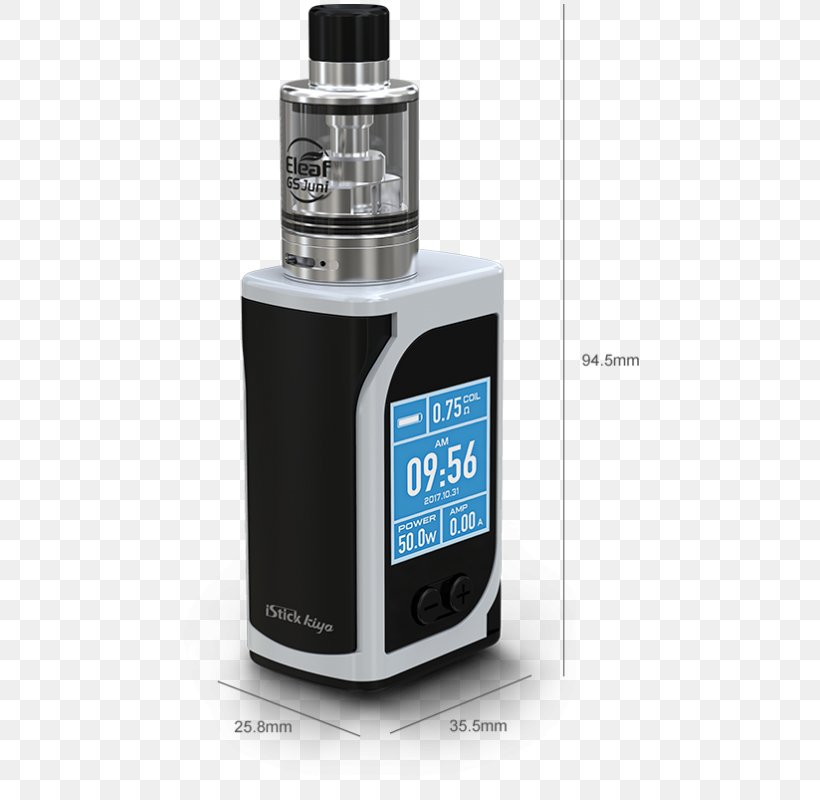 Electronic Cigarette Aerosol And Liquid Atomizer Eleaf UK Electric Battery, PNG, 800x800px, Electronic Cigarette, Ampere Hour, Atomizer, Atomizer Nozzle, Battery Charger Download Free