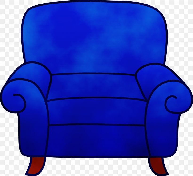 Watercolor Drawing, PNG, 3000x2735px, Watercolor, Blue, Chair, Chaise Longue, Club Chair Download Free