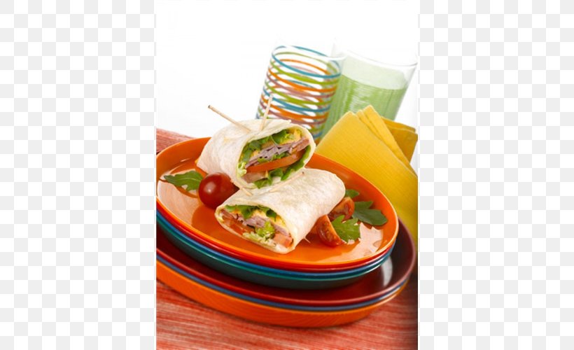 Wrap Club Sandwich Burrito Vegetarian Cuisine Recipe, PNG, 500x500px, Wrap, Appetizer, Bread, Breakfast, Burrito Download Free