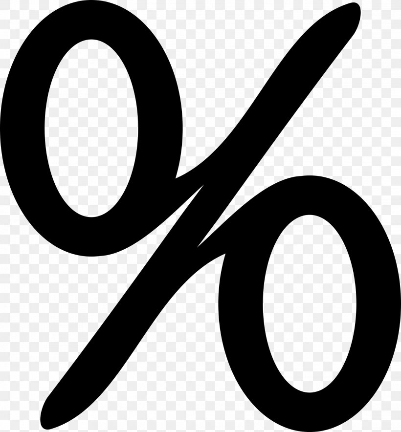 Percent Sign Percentage Clip Art, PNG, 2226x2400px, Percent Sign, Artwork, At Sign, Black And White, Brand Download Free