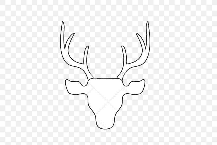 Reindeer Vertebrate Antler Horn, PNG, 550x550px, Deer, Animal, Antler, Black, Black And White Download Free