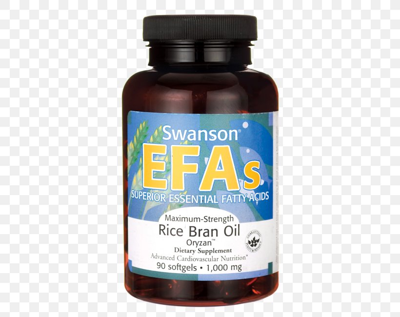 Dietary Supplement Swanson Health Products Essential Fatty Acid Rice Bran Oil Softgel, PNG, 650x650px, Dietary Supplement, Blackcurrant Seed Oil, Borage Seed Oil, Common Eveningprimrose, Essential Fatty Acid Download Free