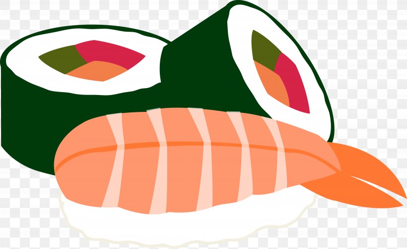 Sushi Japanese Cuisine Makizushi California Roll Clip Art, PNG, 6002x3688px, Sushi, Artwork, California Roll, Fish, Food Download Free
