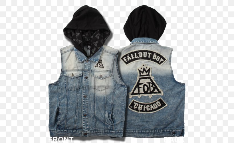 Gilets T-shirt Hoodie Fall Out Boy, PNG, 500x500px, Gilets, Andy Hurley, Brand, Denim, Fall Out Boy Download Free