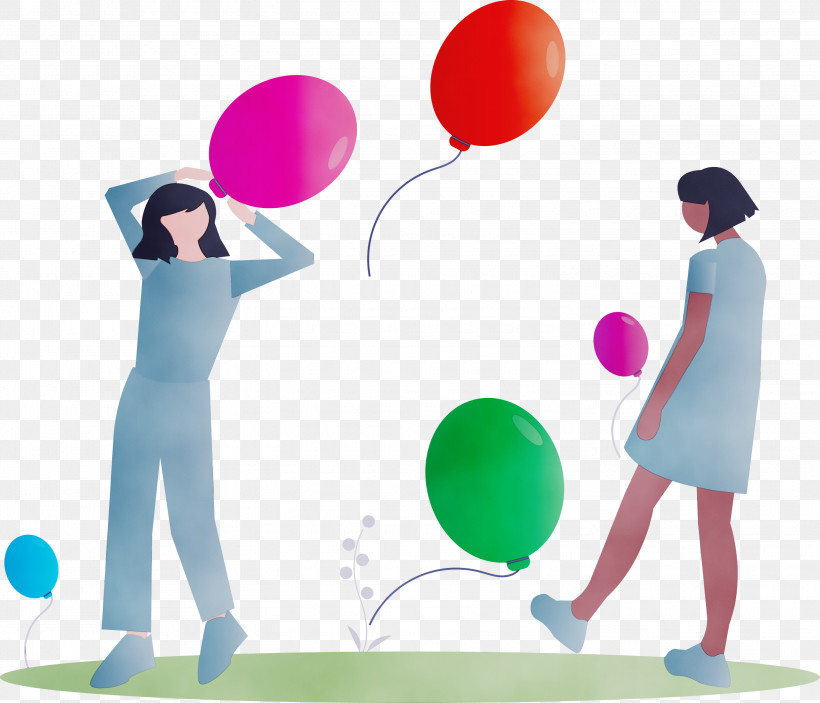 Balloon Interaction Conversation Gesture Party Supply, PNG, 3000x2572px, Party, Balloon, Conversation, Gesture, Interaction Download Free