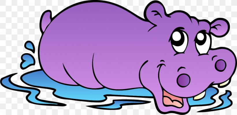 Hippopotamus Rhinoceros Cartoon Clip Art, PNG, 1201x586px, Watercolor, Cartoon, Flower, Frame, Heart Download Free