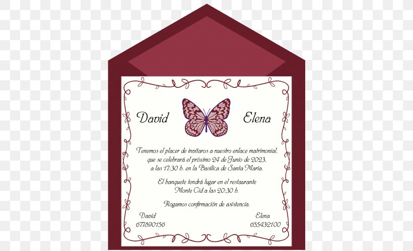 Wedding Invitation Convite Pays Marennes-Oléron Butterflies And Moths, PNG, 500x500px, Wedding Invitation, Anatomy, Butterflies And Moths, Color, Confirmation Download Free