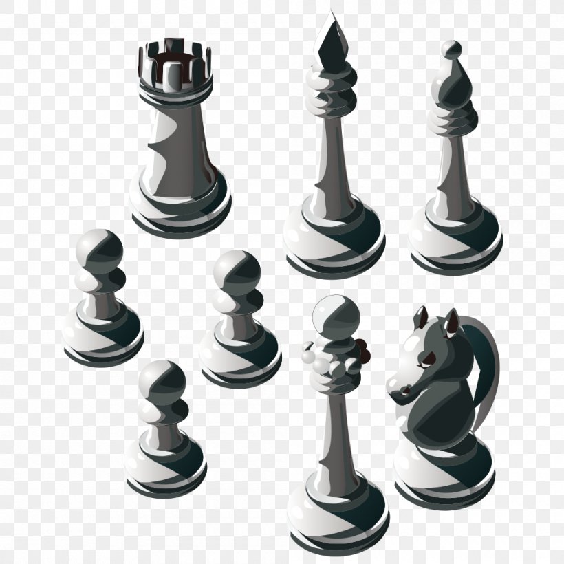 Chess Piece Euclidean Vector, PNG, 1000x1000px, Chess, Board Game, Chess Piece, Chessboard, Games Download Free