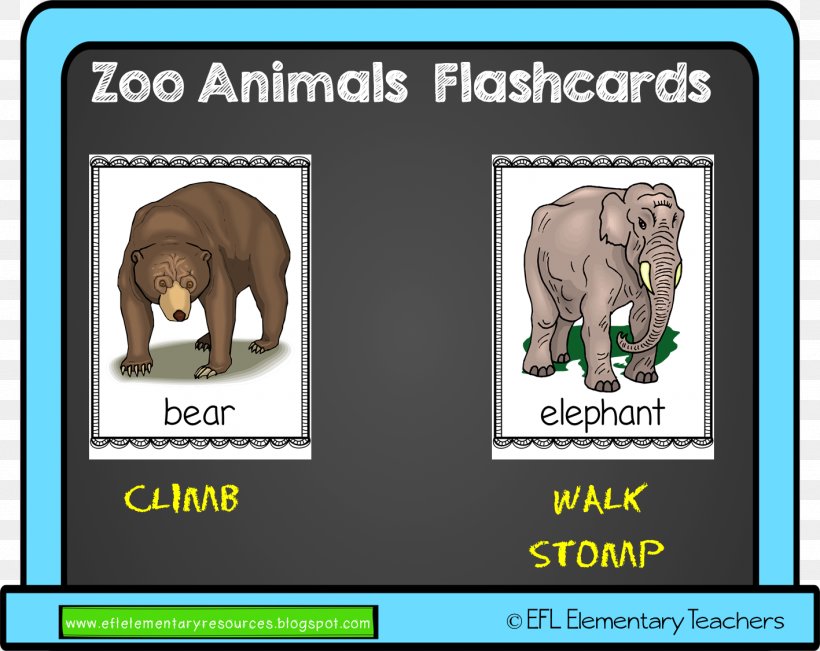Indian Elephant Flashcard English As A Second Or Foreign Language Teacher Bear, PNG, 1417x1125px, Indian Elephant, Animal, Bear, Brand, Child Download Free