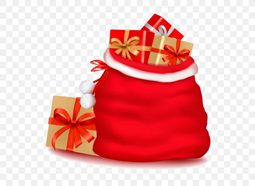 Santa Claus Gift Clip Art Christmas Day Vector Graphics, PNG, 600x600px, Santa Claus, Bag, Christmas Card, Christmas Day, Christmas Decoration Download Free