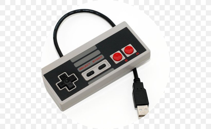 Super Nintendo Entertainment System Joystick Wii Game Controllers, PNG, 500x500px, Super Nintendo Entertainment System, Cable, Computer Component, Data Storage Device, Electronic Device Download Free