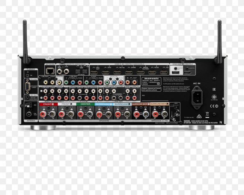 Marantz SR5012 7.2 Channel Full 4K Ultra HD Network AV Surround Recei AV Receiver Surround Sound, PNG, 1280x1024px, 4k Resolution, Av Receiver, Audio, Audio Equipment, Audio Power Amplifier Download Free