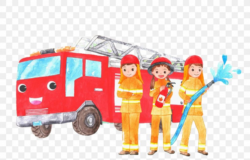 Firefighter Fire Engine Car, PNG, 1024x656px, Firefighter, Car, Cartoon, Emergency Vehicle, Fire Download Free