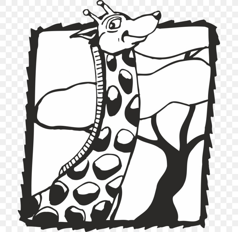 Giraffe Clip Art Drawing Cartoon Mammal, PNG, 800x800px, Giraffe, Area, Art, Artwork, Black Download Free