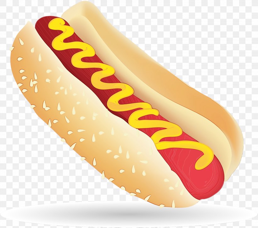 Fast Food Frankfurter Würstchen Hot Dog Bun Vienna Sausage Sausage, PNG, 3000x2658px, Watercolor, Bockwurst, Bratwurst, Fast Food, Food Download Free