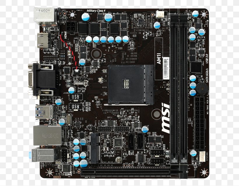 Motherboard Sound Cards & Audio Adapters Computer Hardware Micro-Star International Mini-ITX, PNG, 678x641px, Motherboard, Advanced Micro Devices, Central Processing Unit, Computer, Computer Component Download Free