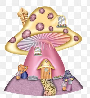 Colored Mushroom House - Mushroom Clip Art PNG