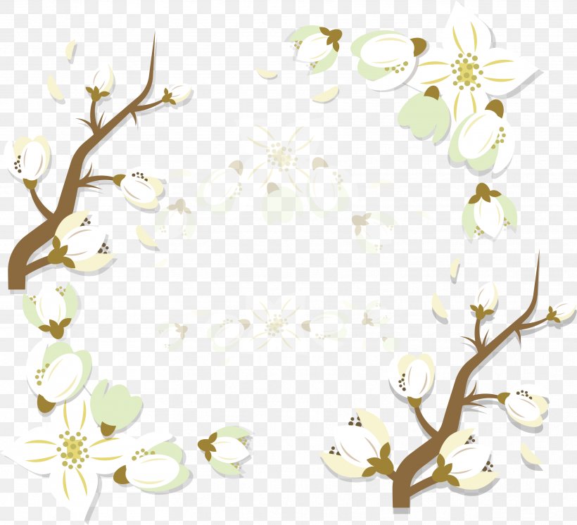 White Petal Icon, PNG, 3421x3114px, White, Blossom, Branch, Color, Flora Download Free