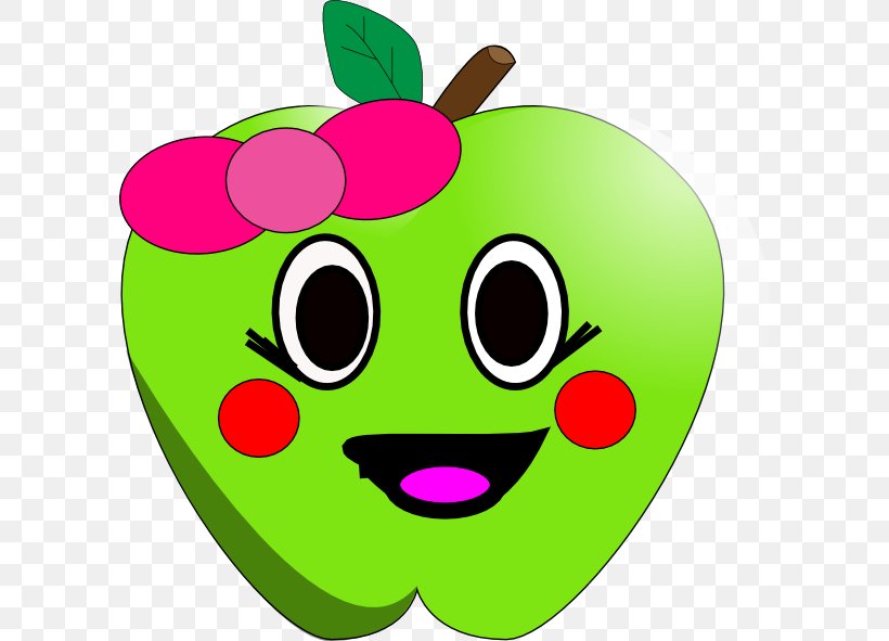 Apple Smiley Clip Art, PNG, 600x591px, Apple, Cartoon, Cuteness, Flower, Food Download Free