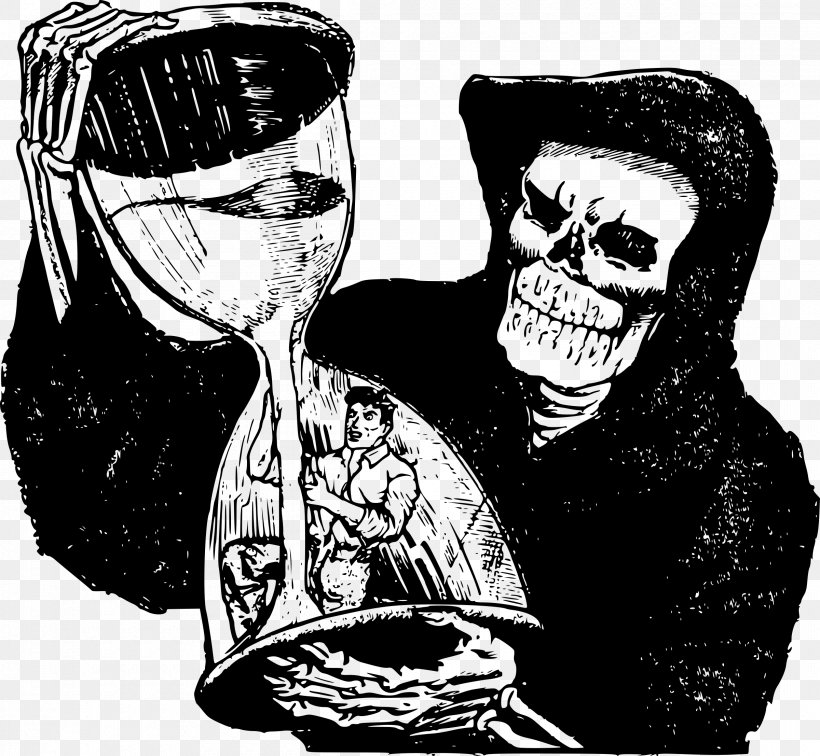 Death Hourglass Homo Sapiens Clip Art, PNG, 2400x2214px, Death, Art, Black And White, Drawing, Fiction Download Free