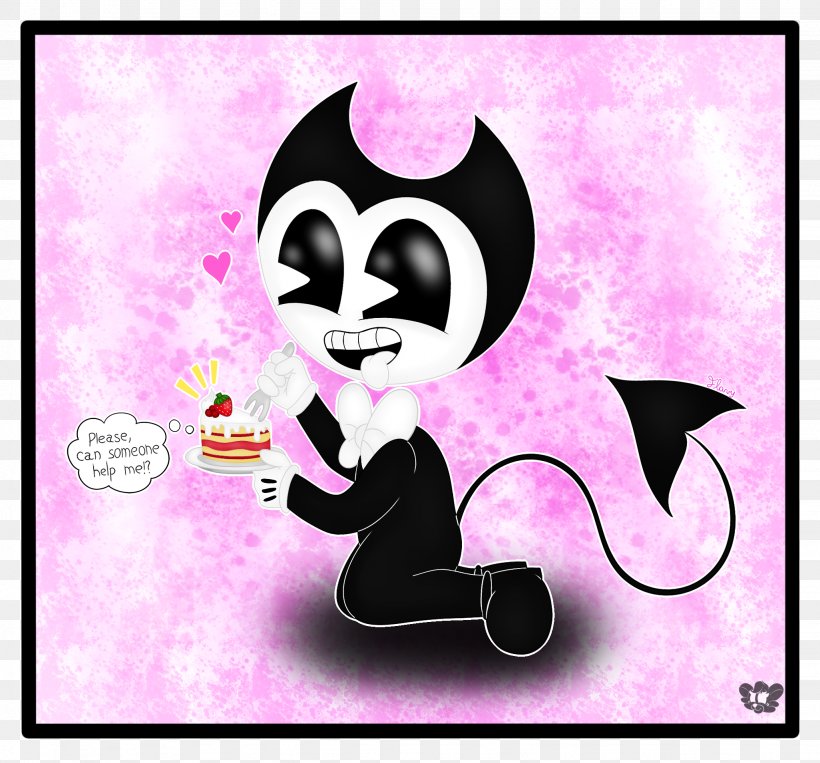 DeviantArt Bendy And The Ink Machine Cat Cartoon, PNG, 2052x1910px, Art, Artist, Bendy And The Ink Machine, Cake, Cartoon Download Free